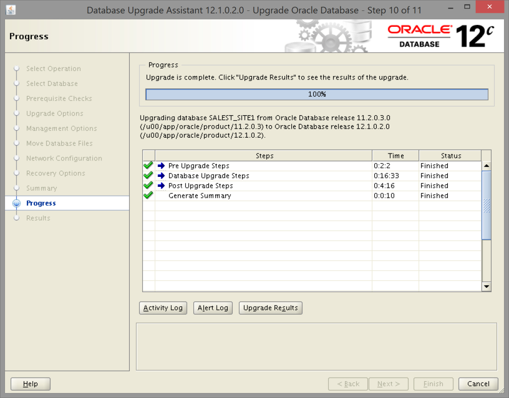 DBUA Upgrade Oracle 11gR2 / 12cR1 in Oracle Enterprise Linux 6. 